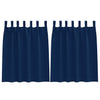 Vidaxl zwart-out gordijnen met ringen 2 pcs donkerblauw 140 x 140 cm