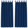Vidaxl zwart-out gordijnen met ringen 2 pcs donkerblauw 260 x 140 cm