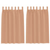 Vidaxl zwart-out gordijnen met ringen 2 pcs licht bruin 175 x 140 cm