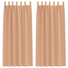 Vidaxl zwart-out gordijnen met ringen 2 pcs licht bruin 225 x 140 cm