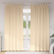 Vidaxl zwart-out gordijnen met ringen 2 st crèmekleurig 225 x 140 cm - afbeelding 1
