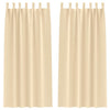 Vidaxl zwart-out gordijnen met ringen 2 pcs crème 225 x 140 cm