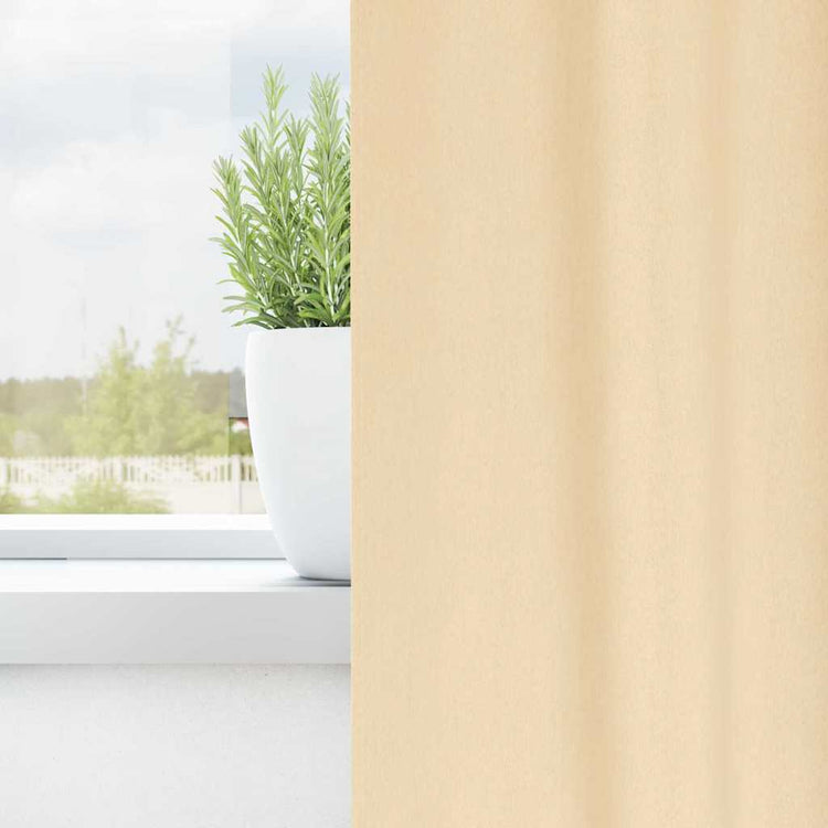 Vidaxl zwart-out gordijnen met ringen 2 st crèmekleurig 245 x 140 cm
