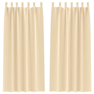 Vidaxl zwart-out gordijnen met ringen 2 st crèmekleurig 260 x 140 cm