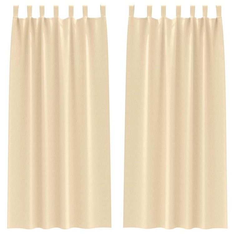 Vidaxl zwart-out gordijnen met ringen 2 st crèmekleurig 260 x 140 cm