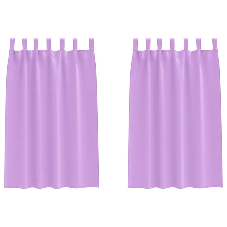 Vidaxl zwart-out gordijnen met ringen 2 st paars 175 x 140 cm