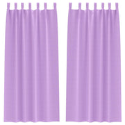 Vidaxl zwart-out gordijnen met ringen 2 st paars 245 x 140 cm - afbeelding 2