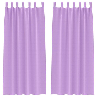 Vidaxl zwart-out gordijnen met ringen 2 st paars 245 x 140 cm