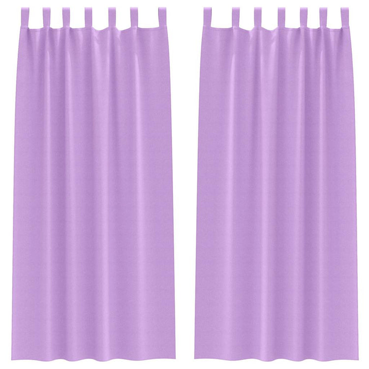Vidaxl zwart-out gordijnen met ringen 2 st paars 245 x 140 cm