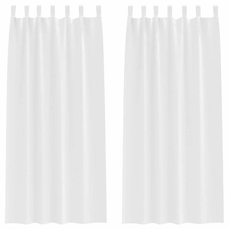 Vidaxl zwart-out gordijnen met ringen 2 st puur wit 225 x 140 cm