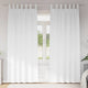 Vidaxl zwart-out gordijnen met ringen 2 st puur wit 245 x 140 cm