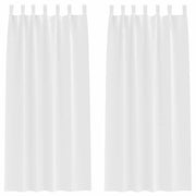 Vidaxl zwart-out gordijnen met ringen 2 st puur wit 260 x 140 cm - afbeelding 2