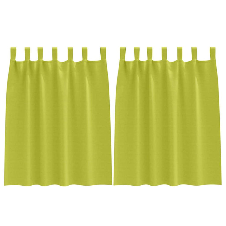 Vidaxl zwart-out gordijnen met ringen 2 st groen 140 x 140 cm