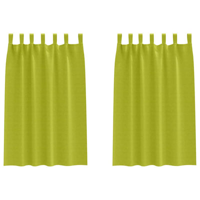 Vidaxl zwart-out gordijnen met ringen 2 st groen 175 x 140 cm
