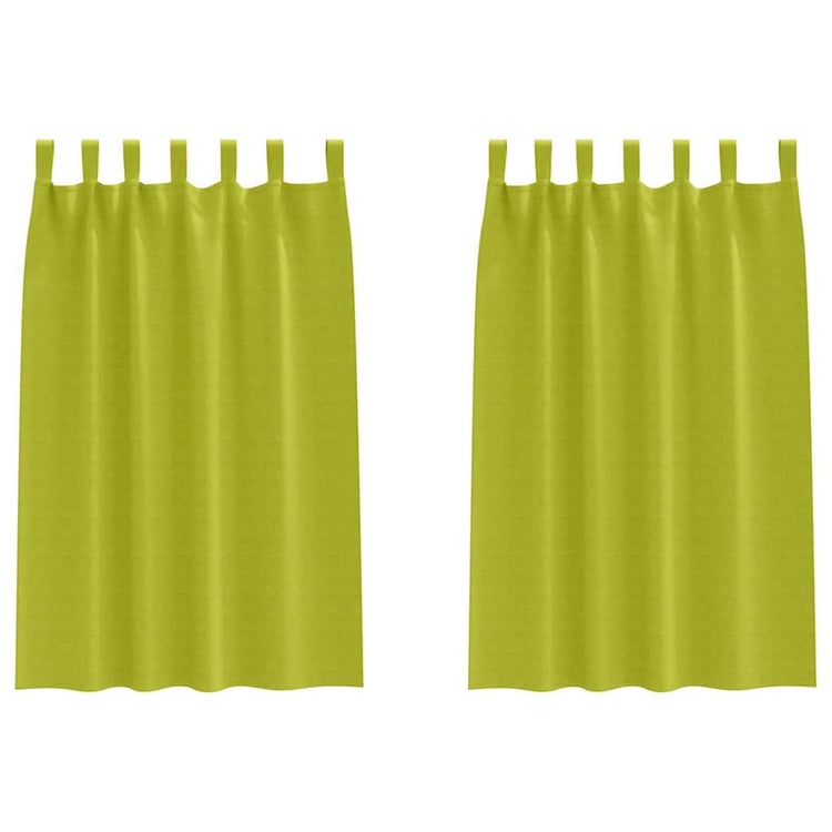 Vidaxl zwart-out gordijnen met ringen 2 st groen 175 x 140 cm