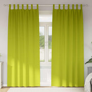 Vidaxl zwart-out gordijnen met ringen 2 st groen 225 x 140 cm - afbeelding 1