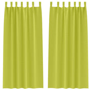 Vidaxl zwart-out gordijnen met ringen 2 st groen 245 x 140 cm - afbeelding 2