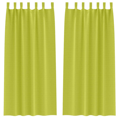 Vidaxl zwart-out gordijnen met ringen 2 st groen 245 x 140 cm