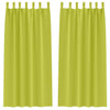Vidaxl zwart-out gordijnen met ringen 2 pcs groen 260 x 140 cm