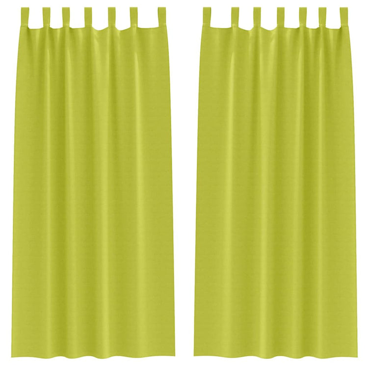 Vidaxl zwart-out gordijnen met ringen 2 st groen 260 x 140 cm