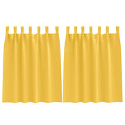 Vidaxl zwart-out gordijnen met ringen 2 pcs mosterdgeel 140 x 140 cm - afbeelding 2