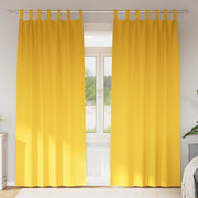 Vidaxl zwart-out gordijnen met ringen 2 st mosterdgeel 225 x 140 cm - afbeelding 1