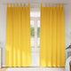 Vidaxl zwart-out gordijnen met ringen 2 st mosterdgeel 245 x 140 cm