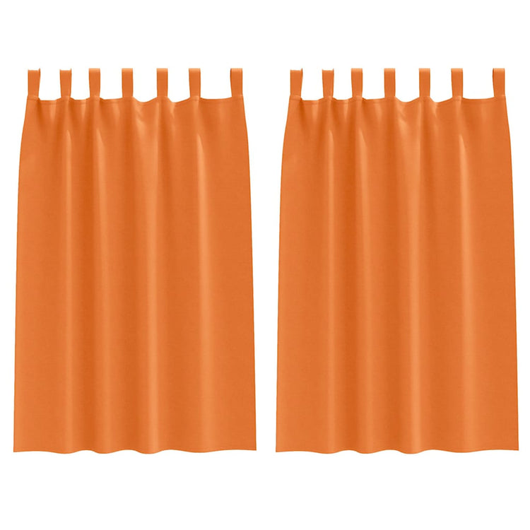 Vidaxl zwart-out gordijnen met ringen 2 st feloranje 175 x 140 cm