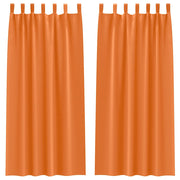 Vidaxl zwart-out gordijnen met ringen 2 st feloranje 225 x 140 cm - afbeelding 2