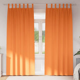 Vidaxl zwart-out gordijnen met ringen 2 st feloranje 245 x 140 cm - afbeelding 1