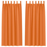Vidaxl zwart-out gordijnen met ringen 2 st feloranje 260 x 140 cm - afbeelding 2