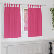 Vidaxl zwart-out gordijnen met ringen 2 pcs felroze 140 x 140 cm - afbeelding 1