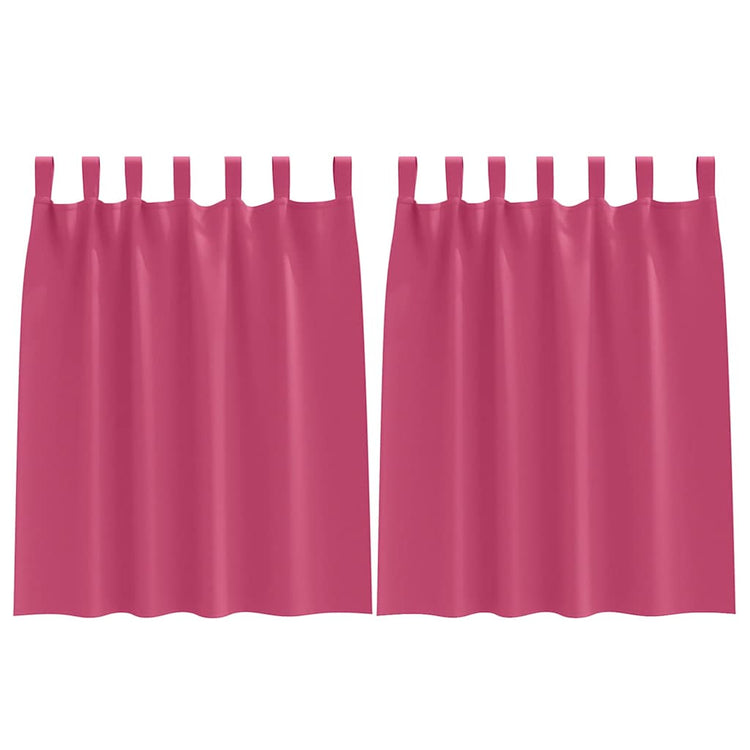 Vidaxl zwart-out gordijnen met ringen 2 pcs felroze 140 x 140 cm