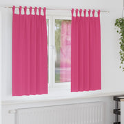 Vidaxl zwart-out gordijnen met ringen 2 st felroze 175 x 140 cm - afbeelding 1
