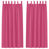 Vidaxl zwart-out gordijnen met ringen 2 st felroze 225 x 140 cm - afbeelding 2