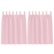 Vidaxl zwart-out gordijnen met ringen 2 pcs babyroze 140 x 140 cm - afbeelding 2