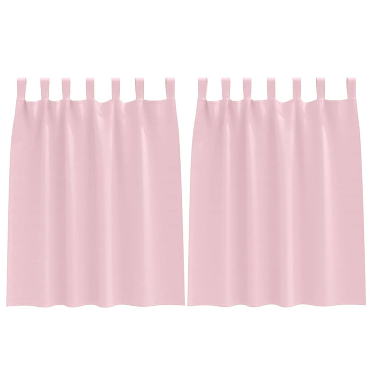 Vidaxl zwart-out gordijnen met ringen 2 pcs babyroze 140 x 140 cm