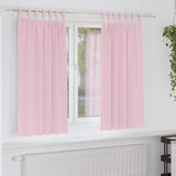 Vidaxl zwart-out gordijnen met ringen 2 st babyroze 175 x 140 cm - afbeelding 1