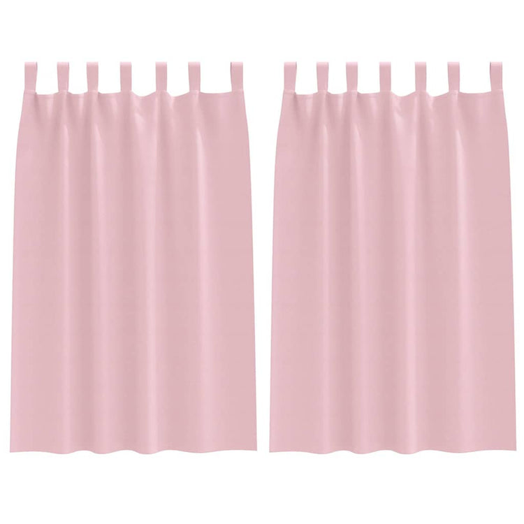 Vidaxl zwart-out gordijnen met ringen 2 st babyroze 175 x 140 cm