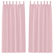 Vidaxl zwart-out gordijnen met ringen 2 pcs babyroze 225 x 140 cm - afbeelding 2