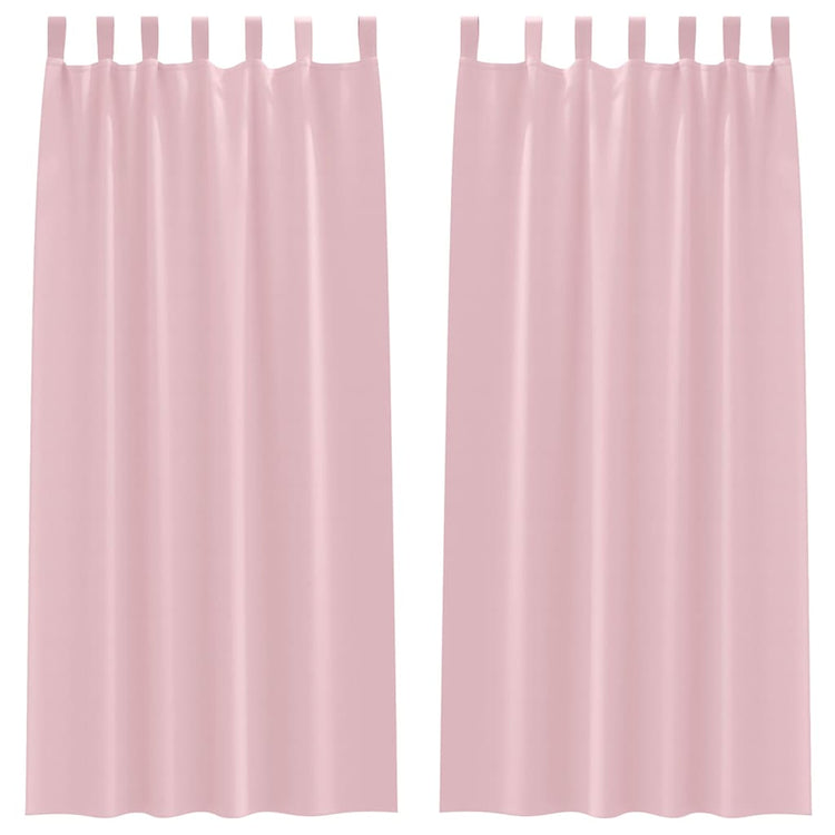 Vidaxl zwart-out gordijnen met ringen 2 pcs babyroze 225 x 140 cm