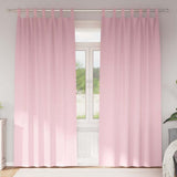 Vidaxl zwart-out gordijnen met ringen 2 st babyroze 245 x 140 cm - afbeelding 1