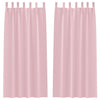 Vidaxl zwart-out gordijnen met ringen 2 pcs babyroze 260 x 140 cm
