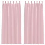 Vidaxl zwart-out gordijnen met ringen 2 pcs babyroze 260 x 140 cm - afbeelding 2