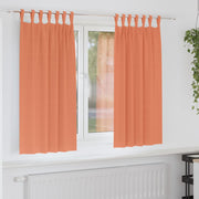 Vidaxl zwart-out gordijnen met ringen 2 st terracotta 175 x 140 cm - afbeelding 1