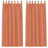 Vidaxl zwart-out gordijnen met ringen 2 pcs terracotta 260 x 140 cm