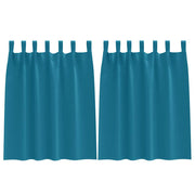 Vidaxl zwart-out gordijnen met ringen 2 st turquoise 140 x 140 cm - afbeelding 2