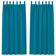 Vidaxl zwart-out gordijnen met ringen 2 st turquoise 225 x 140 cm - afbeelding 2