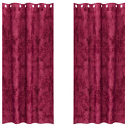 Vidaxl velvet gordijnen 2 st wijnrood 260 x 140 cm fluweel - afbeelding 2