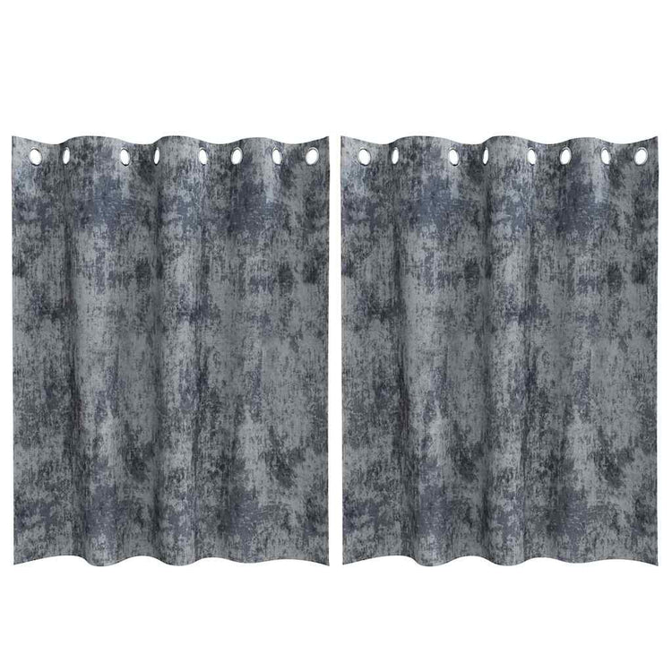 Vidaxl velvet gordijnen 2 st zilvergrijs 140 x 140 cm fluweel
